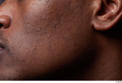 Face Cheek Ear Skin Man Black Slim Studio photo references